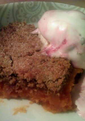A picture of Vickys Sweet Potato Crumble, GF DF EF SF NF.