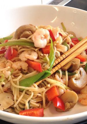 A picture of Shrimp Noodles.