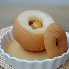 Asian Pear And Honey For Cough Remedy A picture of Asian Pear And Honey For Cough Remedy.