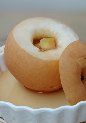 A picture of Asian Pear And Honey For Cough Remedy.