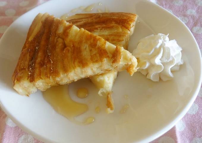 Round French Toast Made with Bread Crust