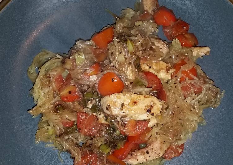 Simple Way to Make Super Quick Homemade Italian Chicken Spaghetti Squash