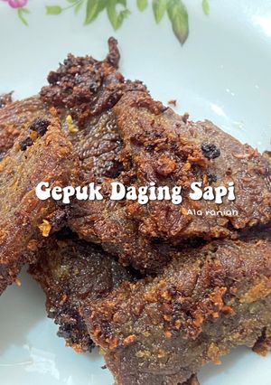 Foto resep Gepuk daging sapi simple