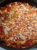 Chili cheese dog with the works casserole