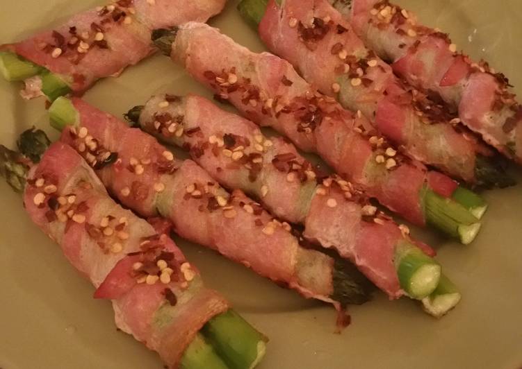 Steps to Prepare Speedy Bacon Wrapped Asparagus
