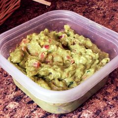A picture of Guacamole dip.