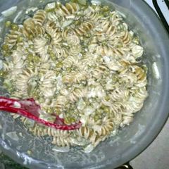 A picture of homemade macaroni salad.