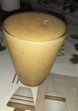 Una foto de Frappé de Maracuyá Tipo Piña Colada sin Alcohol ❤