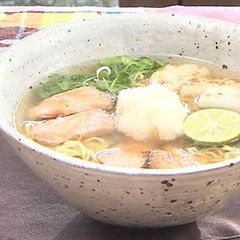 A picture of Autumn Salmon Sudachi Ramen.