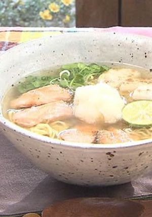 A picture of Autumn Salmon Sudachi Ramen.