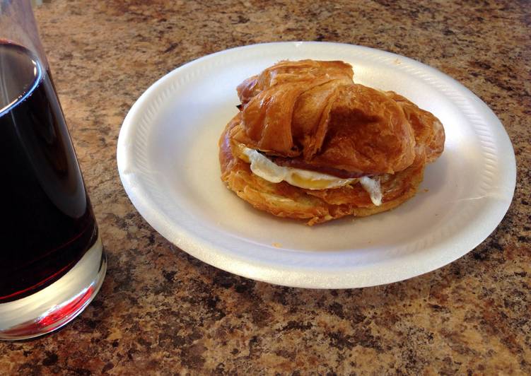 Simple Way to Make Speedy Croissant Breakfast Sandwich