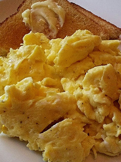 A picture of The Fluffiest Creamiest Scrambled Eggs.