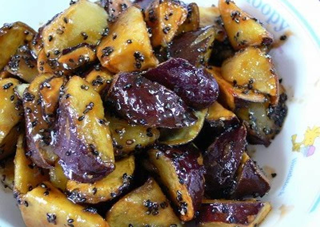 Daigaku Imo (Deep-Fried & Caramelized Sweet Potatoes) in a Rice Cooker