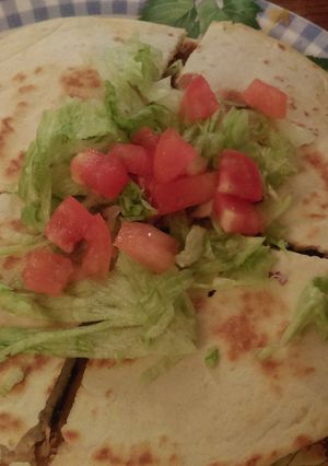 A picture of Layered quesadilla.