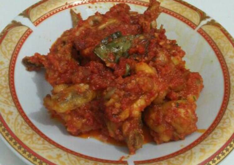 Cara Gampang Bikin Sayap balado daun jeruk Mudah