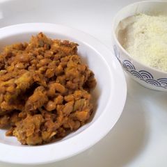 A picture of Beans and pap.