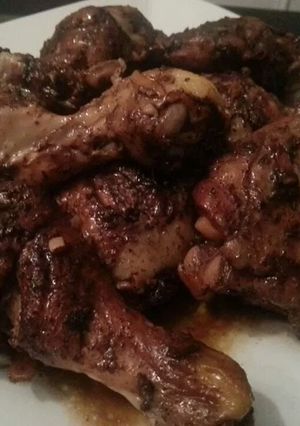 A picture of Jerk chicken.