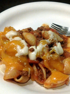 A picture of Spaghetti sauce pasta.