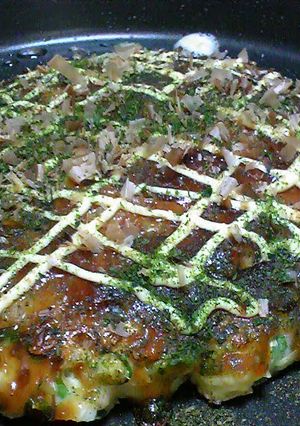 A picture of Okonomiyaki (Light and Fluffy).