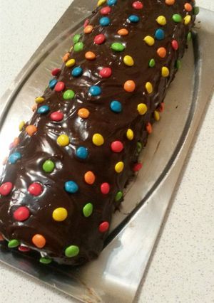 Una foto de Torta de chocolate, azúcar negra y cacao