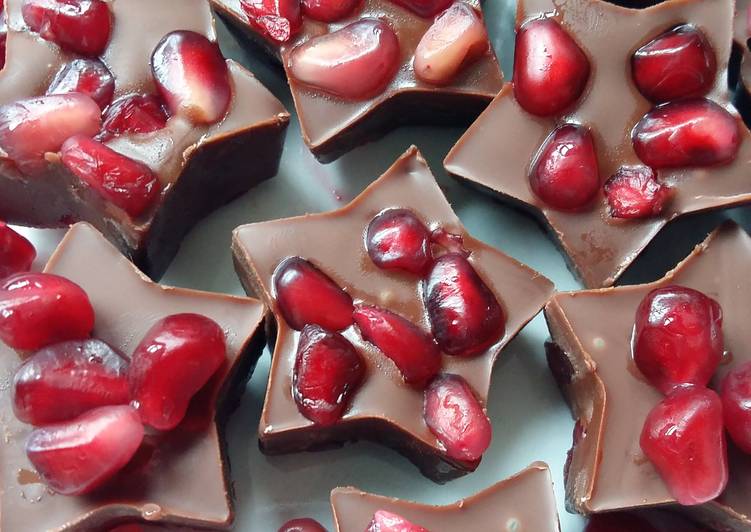 Easiest Way to Make Perfect Vickys Pomegranate Choc Treats, GF DF EF SF NF