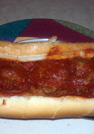 A picture of Georges crockpot meatballs.