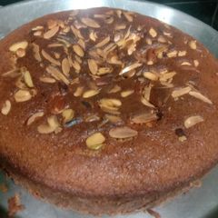 A picture of Egg less dry fruits cake.