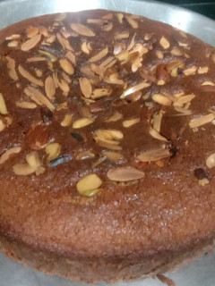 A picture of Egg less dry fruits cake.