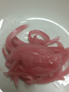 A picture of Pickled Red Onions.