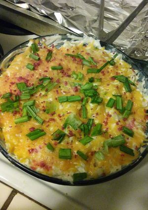 A picture of Party potatoes casserole.