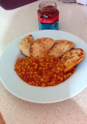 A picture of Split pea dal.