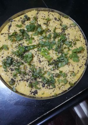 A picture of Instant Steam dhokla.