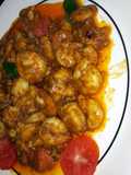 Pam's spicy sauteed shrimp....