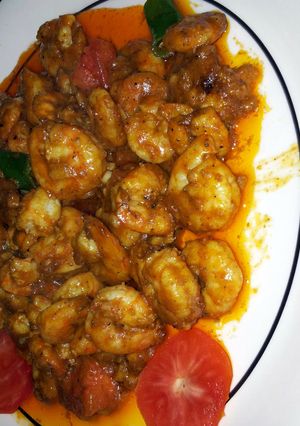 A picture of Pam's spicy sauteed shrimp.....
