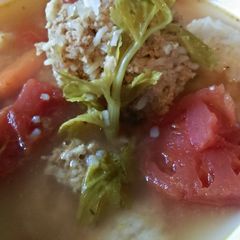 A picture of Caldo De Albondigas/ Meatball Soup.