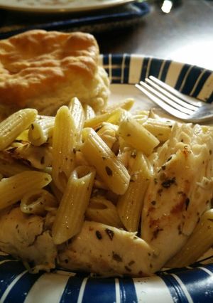 A picture of Simple Chicken Pesto Pasta.