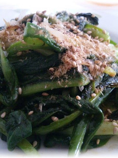 A picture of Ramps Stir-Fried with Mayonnaise and Ponzu.