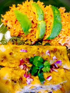 A picture of Simple Salsa Verde Chicken Enchilladas.