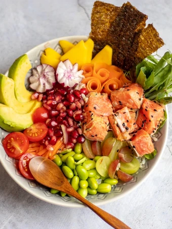 Easy Steps to Make Poke bowl - California style 🥗 the Delicious Perfect