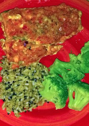 A picture of Sweet Pepper Baked Salmon.