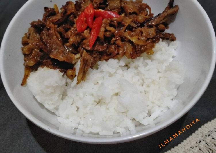 Resep 61. Rice Bowl Beef BBQ, Lezat