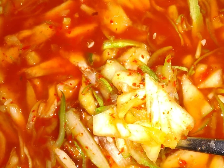 Cara Sederhana Menyiapkan Resep  Rujak asinan timnas (timun nanas) yang Bikin Ngiler, Sempurna