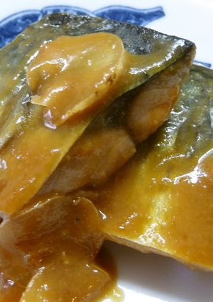 A picture of Mackerel Simmered in Glossy Miso Sauce in 10 Minutes.
