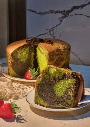 Foto resep Chiffon Pandan-Ketan Hitam