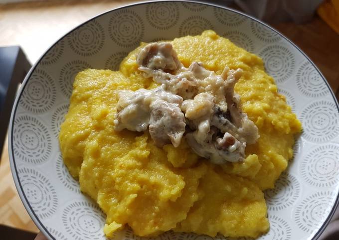 Polenta crémeuse aux champignons