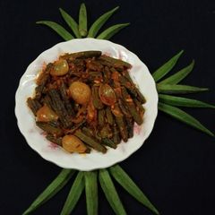 A picture of Bhindi Do Pyaza.