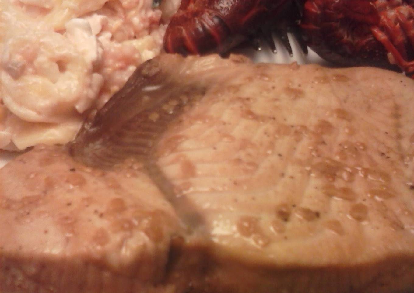 Brad's marinated shark steaks