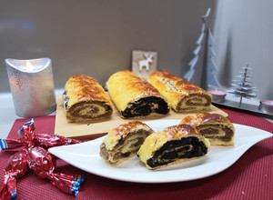 Gluténmentes mákos, diós és gesztenyés bejgli recept fotója