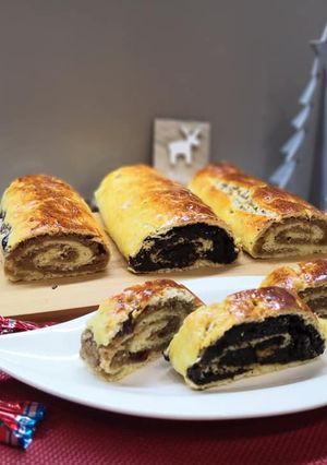 Gluténmentes mákos, diós és gesztenyés bejgli recept fotója