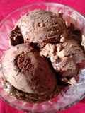 Ladybirds Delicious Home Made Choc Brownie and Fudge Sauce Choc Ice Cream .